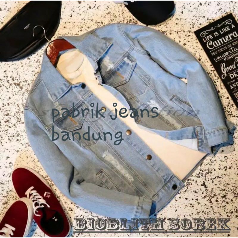 JAKET JEANS STYLE DESTROYED JAKET JEANS SOBEK