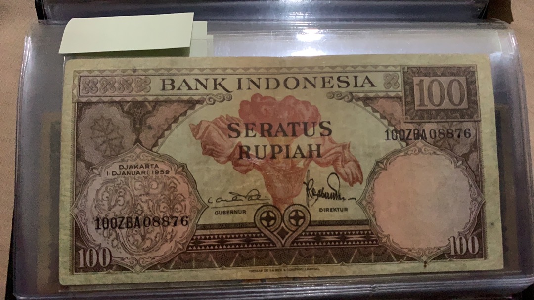 Uangkuno 100 Rupiah Seri Bunga