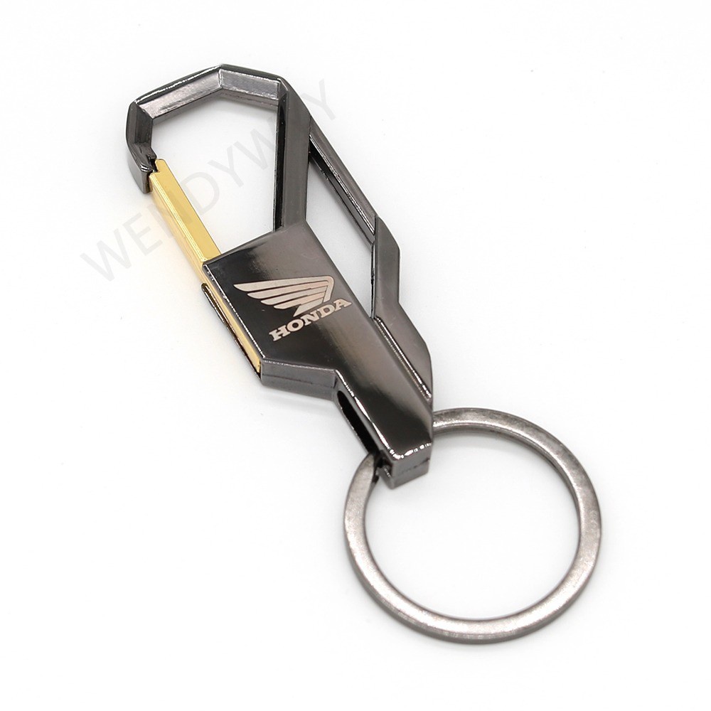 (COD) 3D Keychain Mobil Baru Logo Mobil Kreatif Paduan Keyring Logam Untuk Honda Yamaha Motor