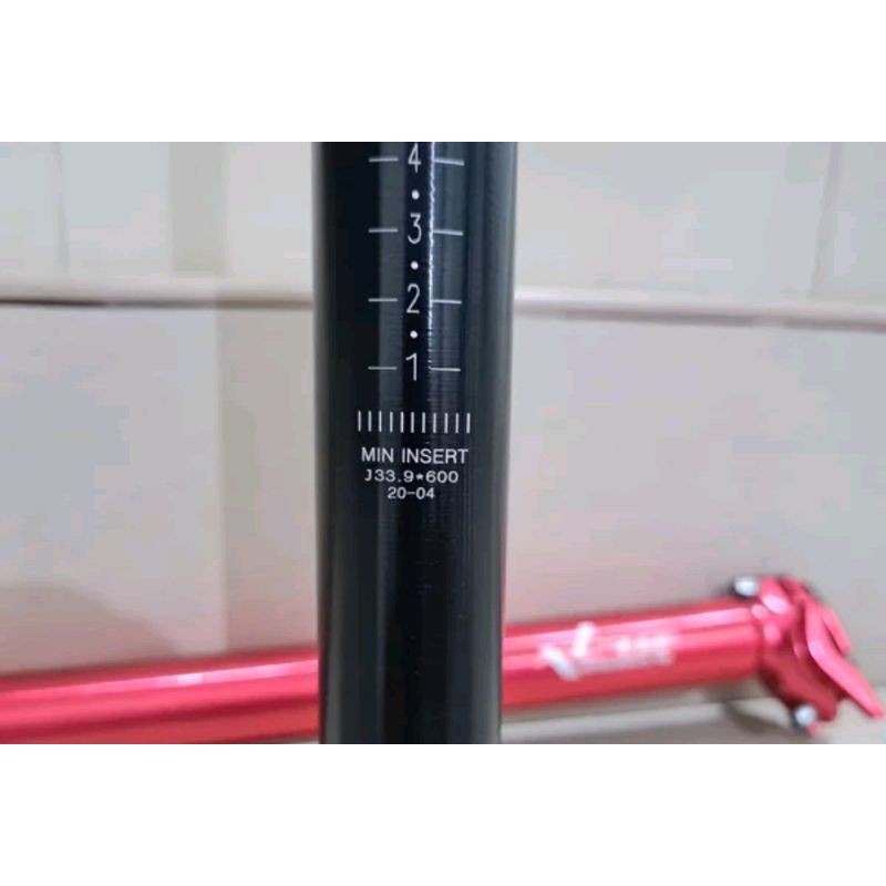 seatpost sepeda lipat Xlr8 33.9 x 600 mm. tiang saddle seli 60 cm bahan alloy