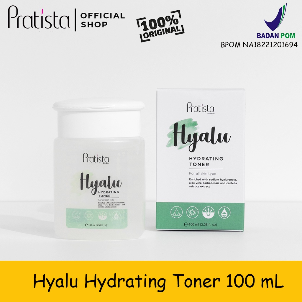 Toner wajah glowing hyalu hydrating toner perawatan untuk wajah merah toner pratista ori dan BPOM