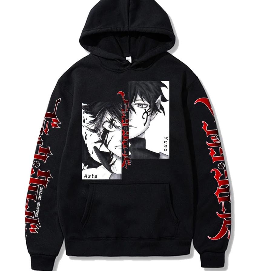 SWL.28My22н– jaket hoodie sweater anak POLOS laki laki cowok pria ANIME BLACK CLOVER ASTA YUNO ANIME