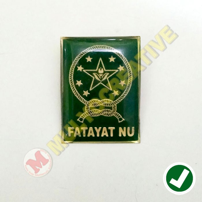 Pin Logo Fatayat NU - Lencana Pin Fatayat NU - Bros Emblem Banom NU - Model Kotak