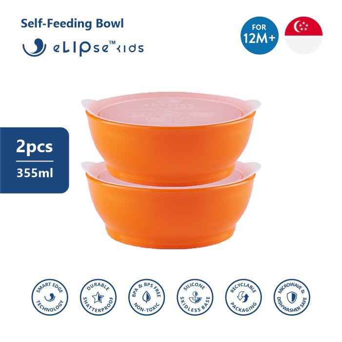 MAK234 MANGKOK MAKAN ELIPSE KIDS SPILL PROOF BOWL SET STAGE 3