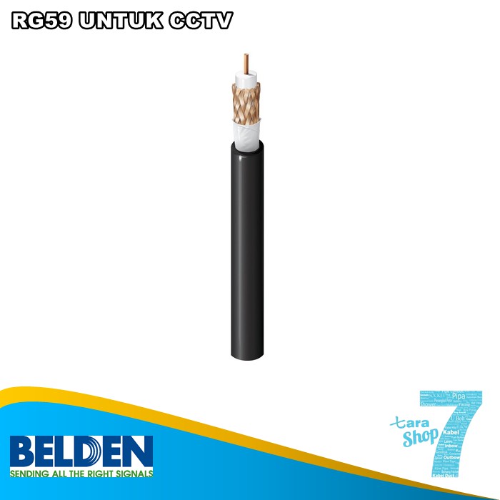 Kabel Kamera CCTV RG59 Hitam merk Belden 7021550