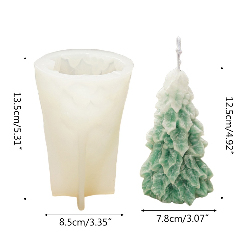 Cetakan Sabun Bentuk Pohon Natal 3D Bahan Silikon