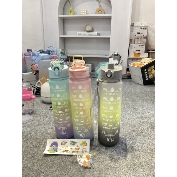 Botol Minum 1 Liter Gradasi Viral Original