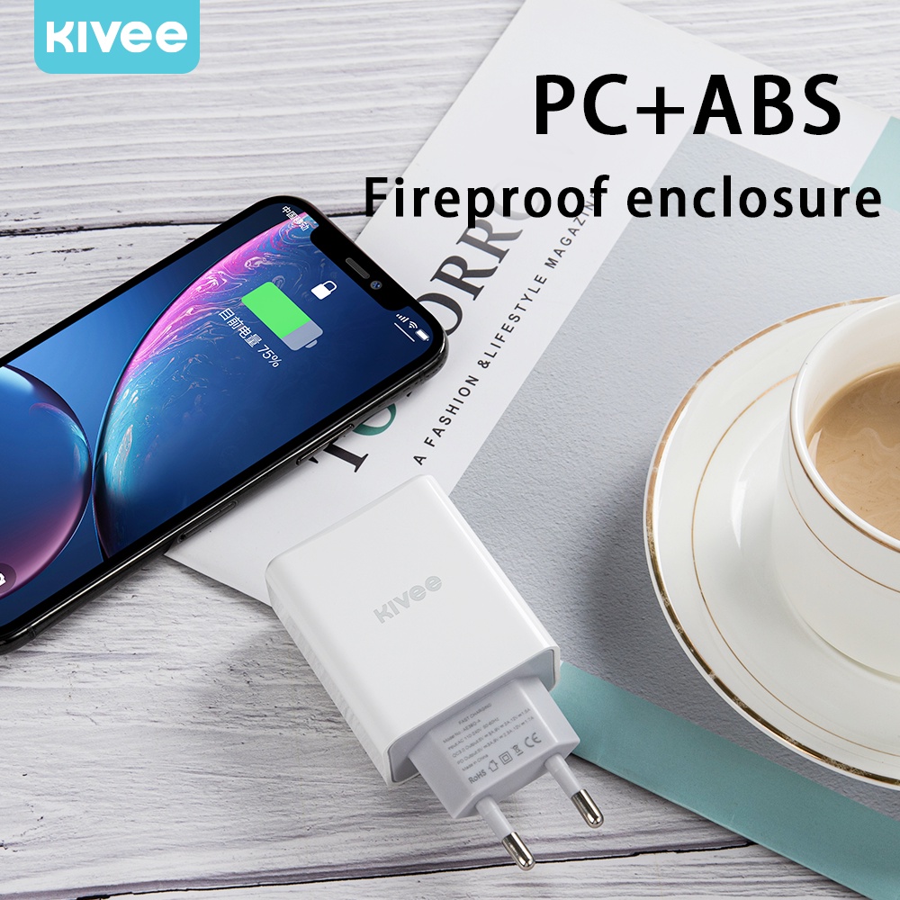 KIVEE charger iphone fast charging 18w PD/QC 3.0 Wall Charger oppo xiaomi Garansi 1 tahun-8