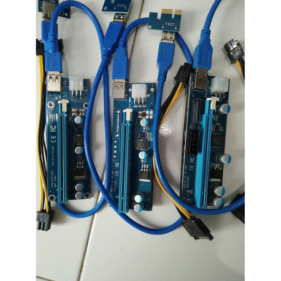 RISER PCI-E PCI E RISER 006C SATA TO 6 PIN 4 CAPACITOR (KODE 009))