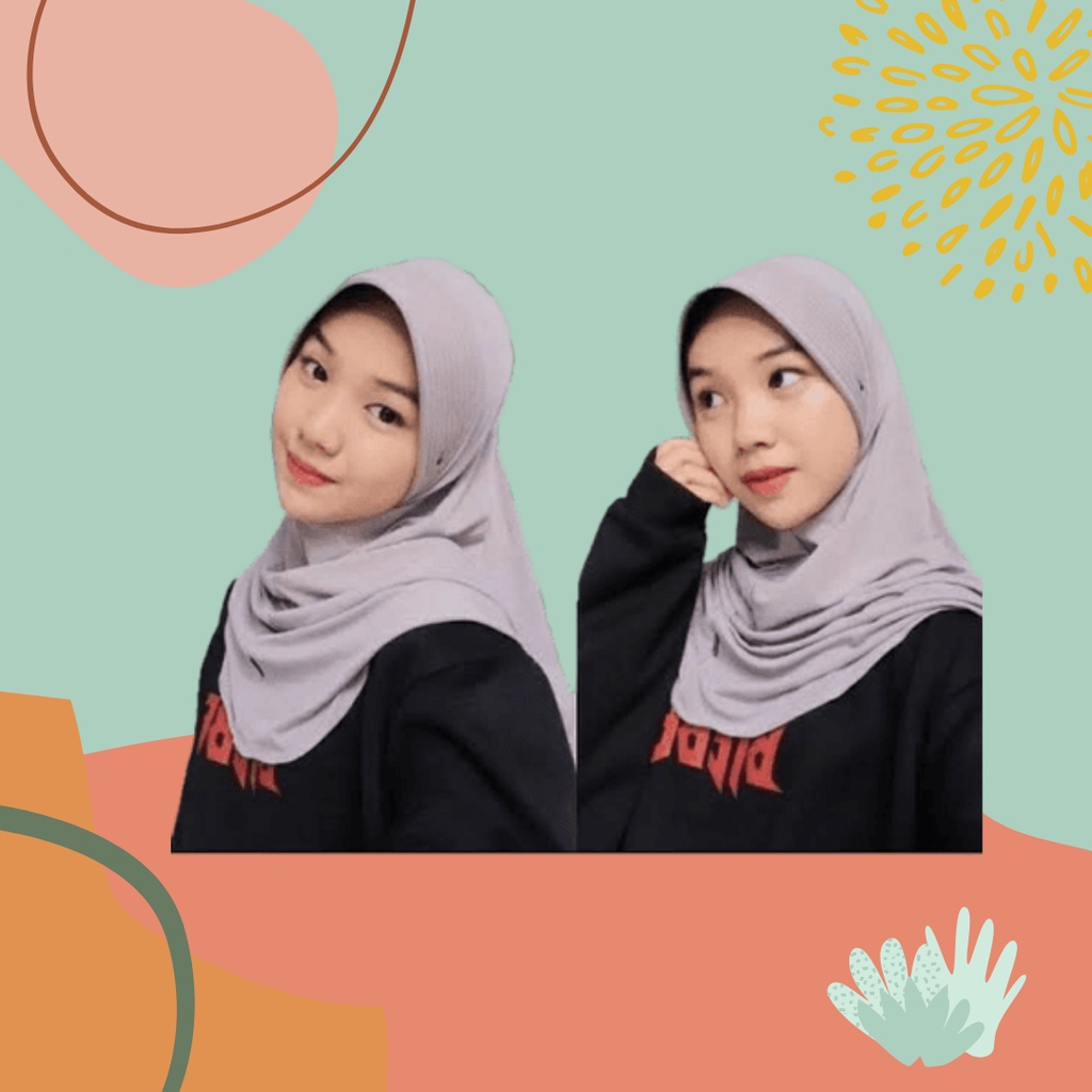 HIJAB SPORT JERSEY / KERUDUNG INSTAN / BERGO PENDEK / KERUDUNG VOLLY / BERGO SPORT JERSEY INSTAN [CO