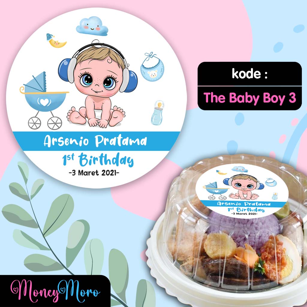 

MoneyMoro Stiker Ulang Tahun The Baby Boy 3 / Stiker Aqiqah / Stiker Baby New Born / Stiker Tedak Siten / Stiker Tumpeng Mini