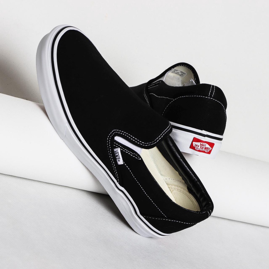 Vans Slip On Classic Black White Global Original