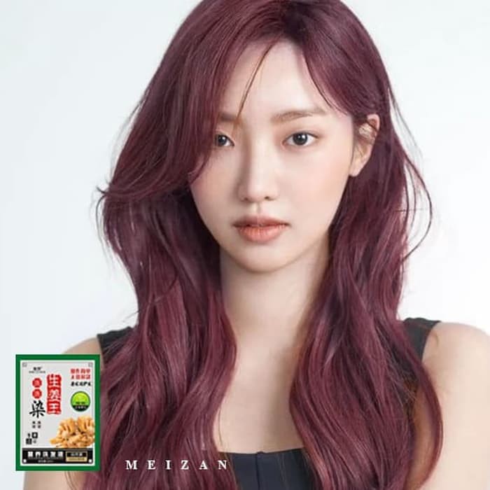 MEIZAN - RED WINE pewarna cat rambut hitam shampo hair color cream