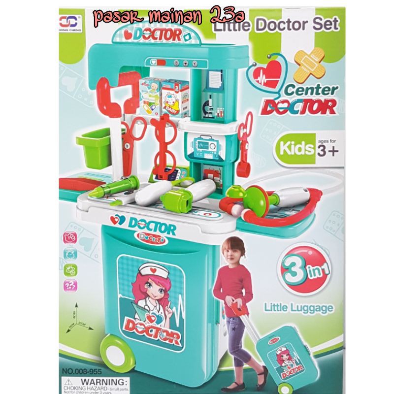 Mainan Anak Doctor Set Medical Koper Center Mainan dokteran 3in1