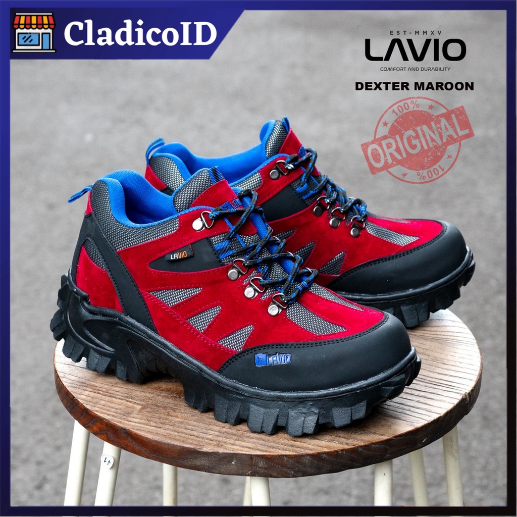 Sepatu Safety Boot Tinggi Sepergelangan Kaki  Lavio Dexter Original Kerja Proyek Lapangan Outdoor Tracking Mendaki Haiking Sefty Shoes Boots