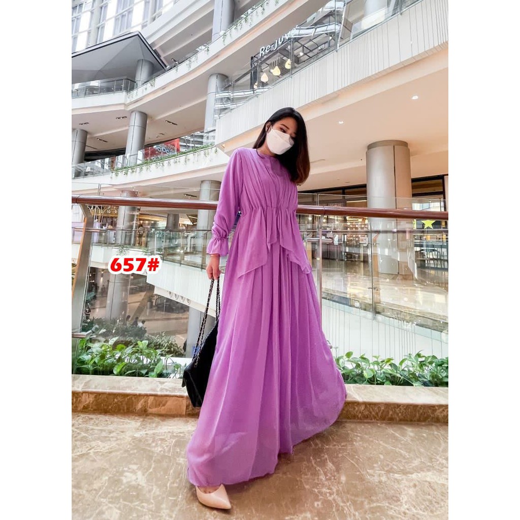 657# Dress gamis fashion wanita / dress panjang muslim fashion