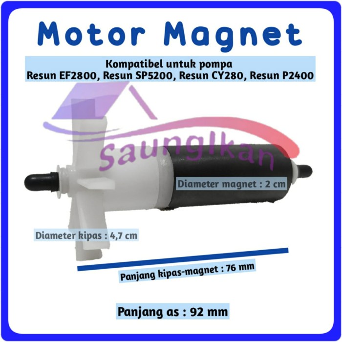 Rotor Magnet Kipas Pompa Celup RESUN SP 5200 P 2400 CY 280 EF 2800