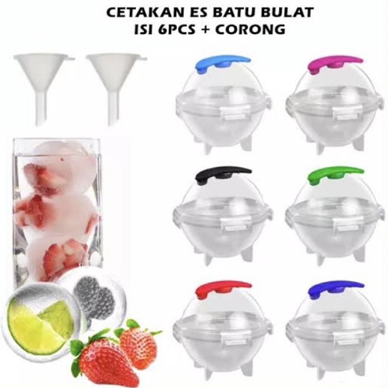 Cetakan es batu bulat cube