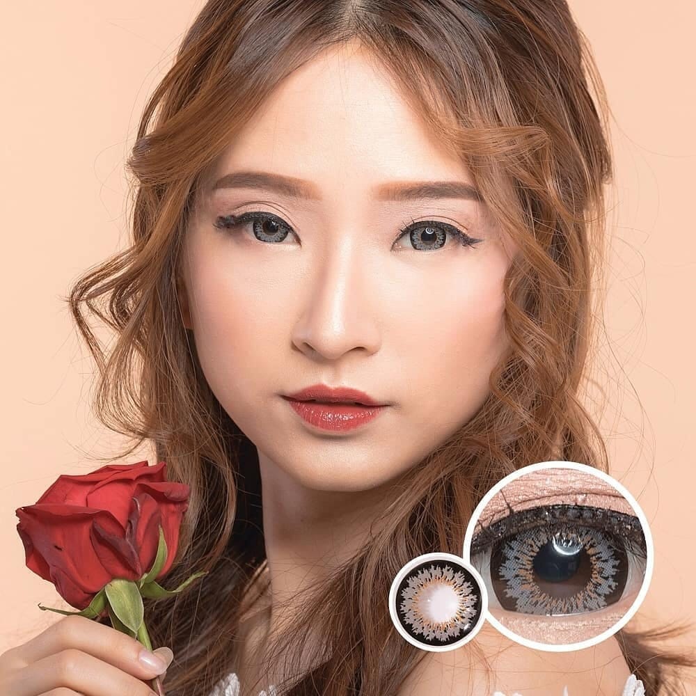 SOFTLENS FUZZY EOS MIMI S 325 DIAMETER 14.5 MM ( BROWN NORMAL S,D -10.00 )