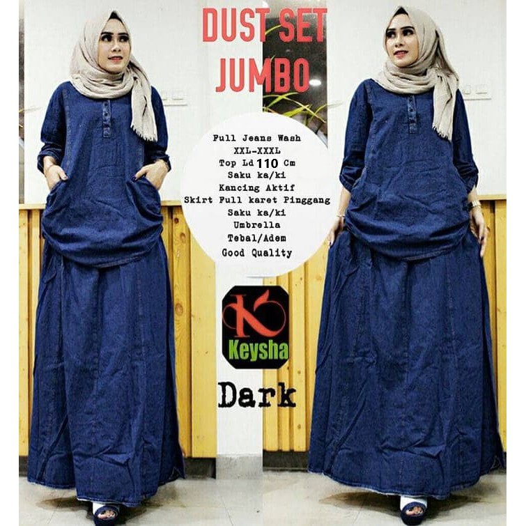 DUST SET STANDAR DAN JUMBO | SETELAN JEANS | SETELAN ROK