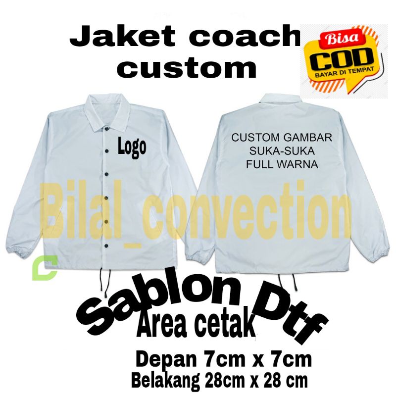 Jaket coach custom satuan