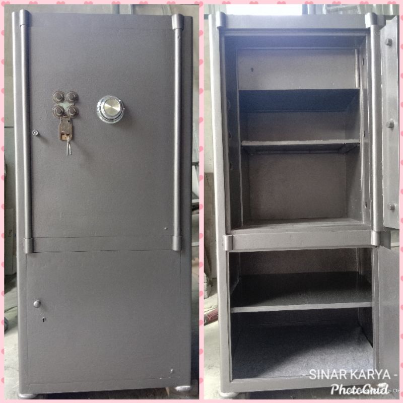 Brankas bekas tinggi 132 cm Brangkas tahan api kunci LN