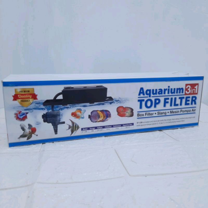 Top filter box medium 1 sett mesin pompa air aquarium 3in1 rosston RS 1200