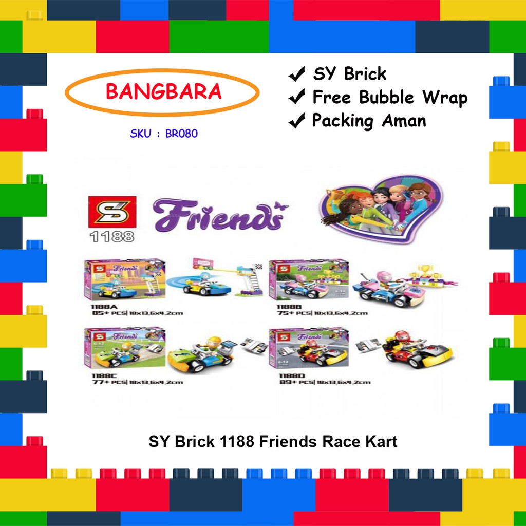 Brick SY 1188 Friends Race Kart Series