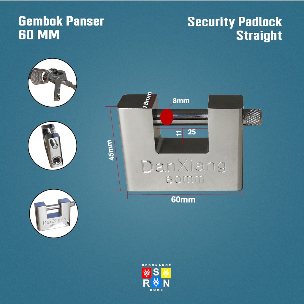 Gembok Panser Pagar Rumah Kunci Gembok Besar Resonance Home