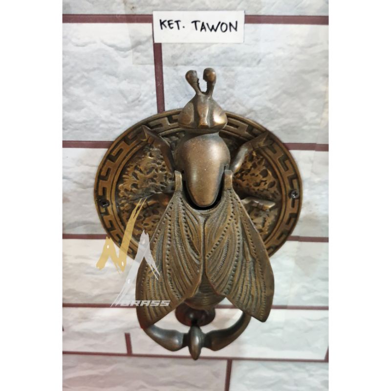 Handle Ketukan Pintu Rumah Kuningan Bel Ketukan Pintu Rumah Motif Tawon