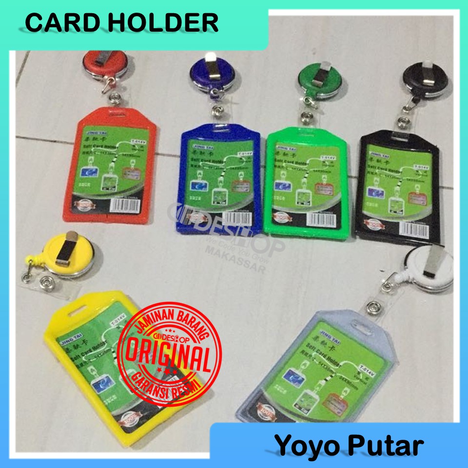 NAME TAG ID CARD SILICON HOLDER/GANTUNGAN ID CARD YOYO PUTAR