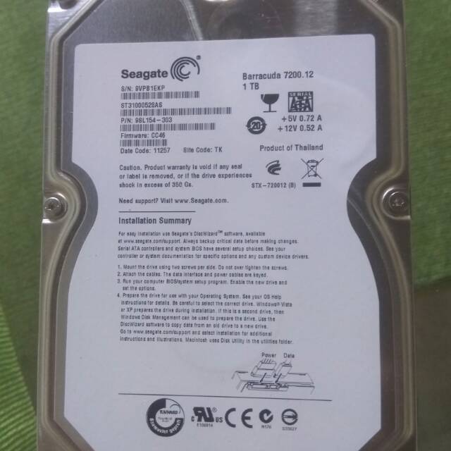 Hardisk pc seagate 1Tb