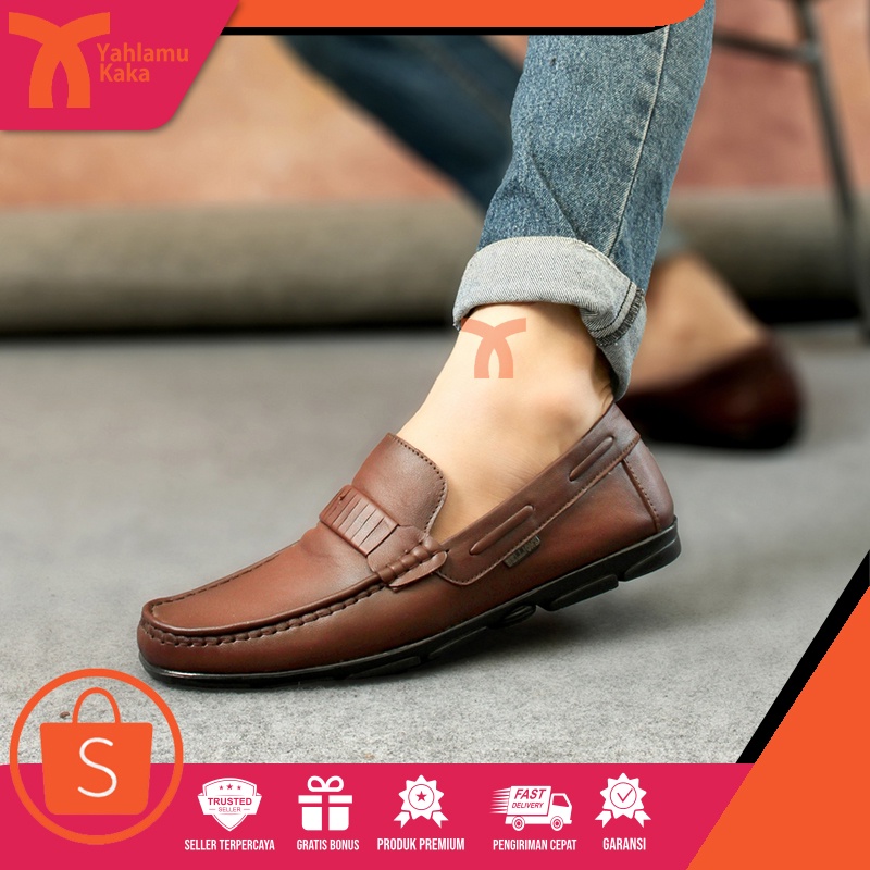 YLK x ROCKPORT - COD Sepatu Pentopel Kulit Asli Original Pria Tanpa Tali Selop Slip On Kasual Casual