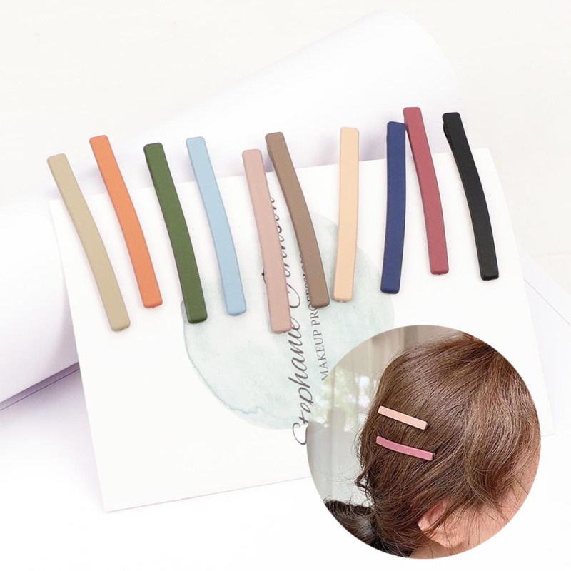 10 Colors Morandi Color Hairpin Female Word Clip Bangs Clip Color Hairpin Headdress