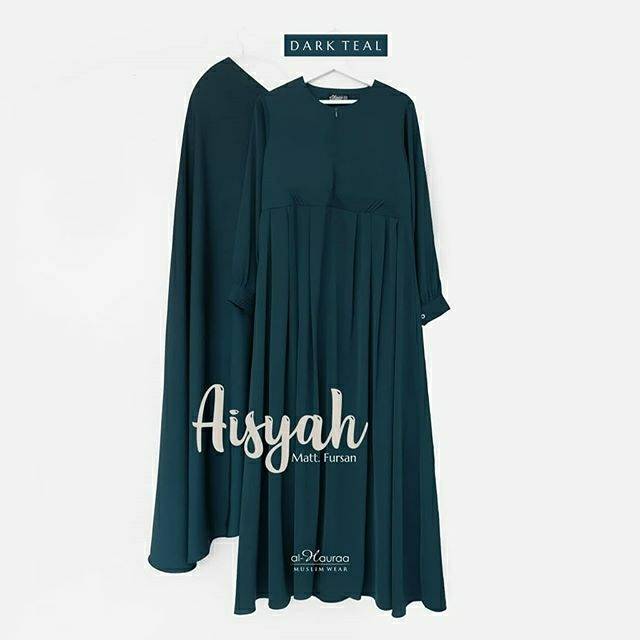 Gamis Aisyah by Alhauraa - Gamis Fursan Polos Set