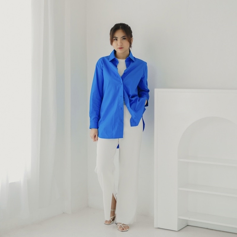 NAKASE - Niko Poplin Shirt | Kemeja Basic Wanita