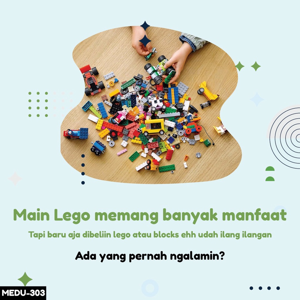 Mainan Edukatif Anak BUILDING BLOCK TABLE  Meja Bermain &amp; Belajar Kreatif