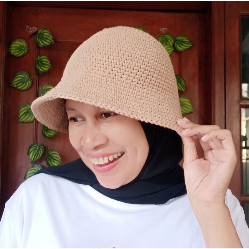 topi bucket ALEA 2/topi rajut/topi rajut handmade/buckethat rajut/handmade/OpenPO