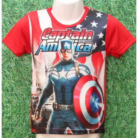 615 Captain America 2863 Kaos/Baju/Atasan/T-Shirt/Laki/Boy/Boys/Furo/Printing/Murah/Kado/Hadiah/Unik