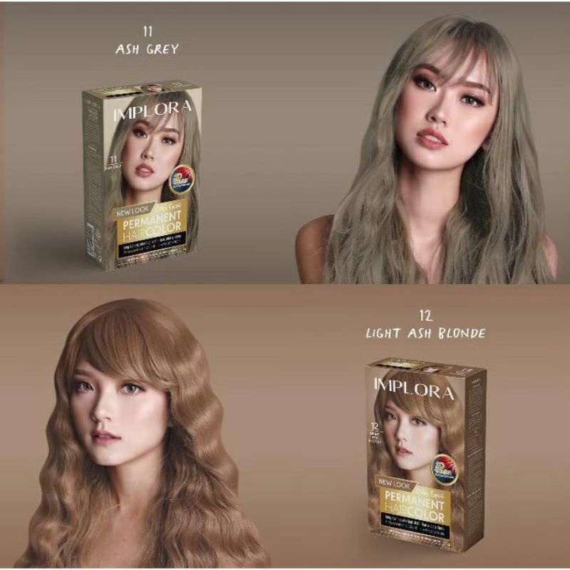 IMPLORA New Permanent Hair Color Cat Pewarna Rambut Implora BPOM Semir Rambut Implora Cat Rambut