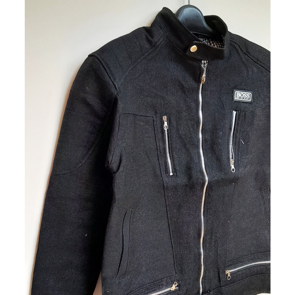 JAKET DENIM PRIA JEANS MODEL RACING