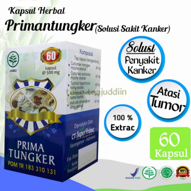 

Kapsul hebal Anti Kanker Obati Tumor Kista 60kaps Prima Tunker Atasi Kanker Payudara Kanker Serviks