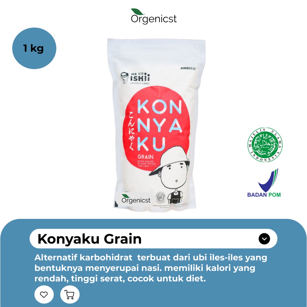 

Shiratake konyaku beras / nasi konnyaku / shirataki rice 1kg - beras / nasi / sirataki 1 kg kering