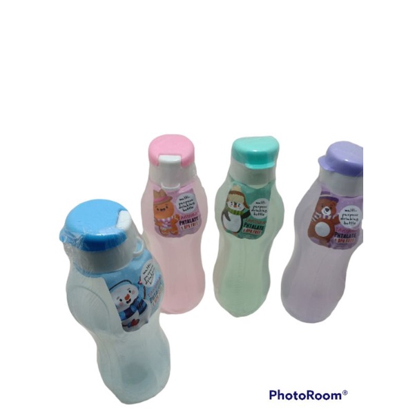 Botol air minum plastik uk 550ml tutup flipflop