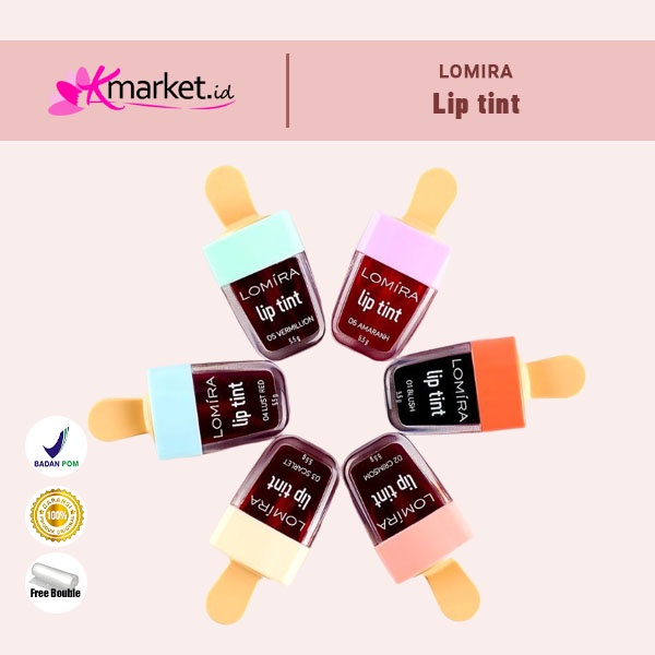 LOMIRA LIPTINT | LIP TINT LOMIRA | PEWARNA BIBIR MURAH | LOMIRA LIPTINT ICECREAM