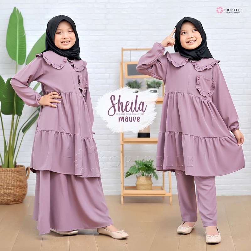 Sheila by oribelle/tunik celana/tunik rok/setelan celana/setelan rok/oribelle/oribelle kids/baju cou