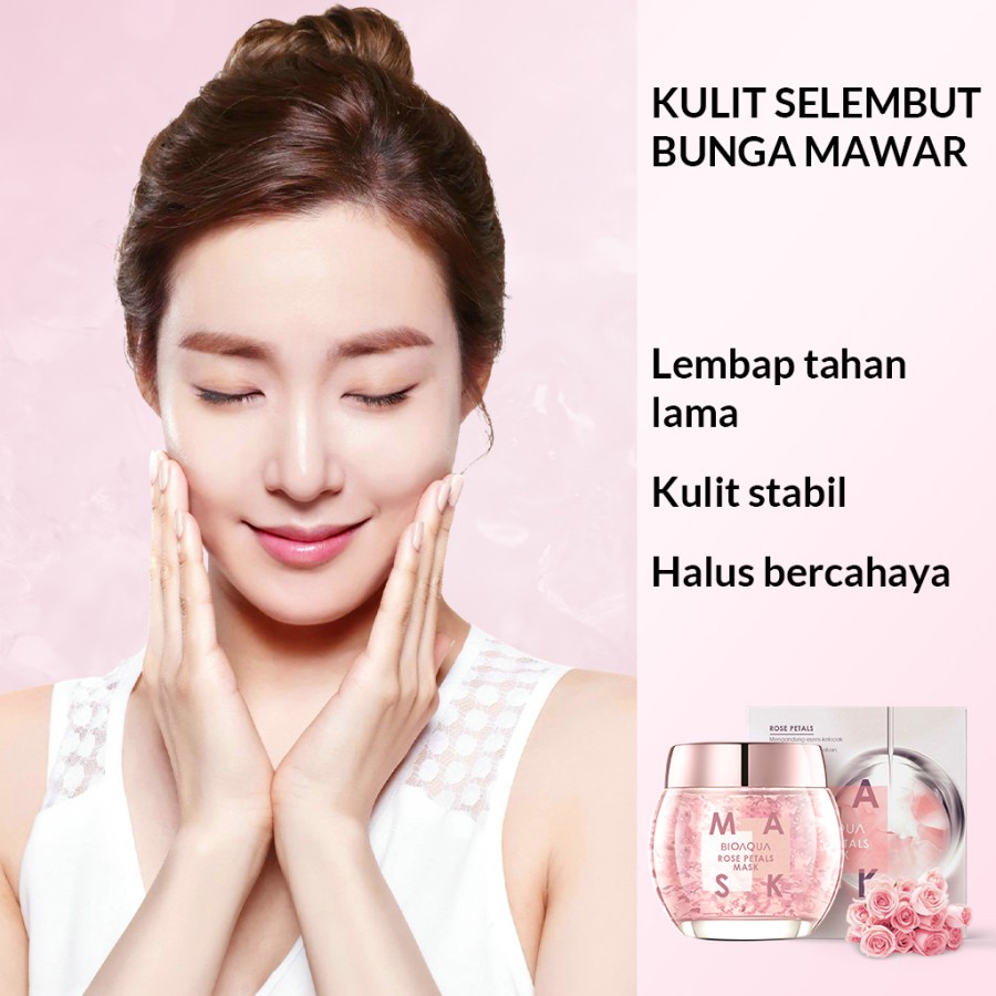 READY [BPOM] Bioaqua Rose Petals Mask 120g / Masker Wajah