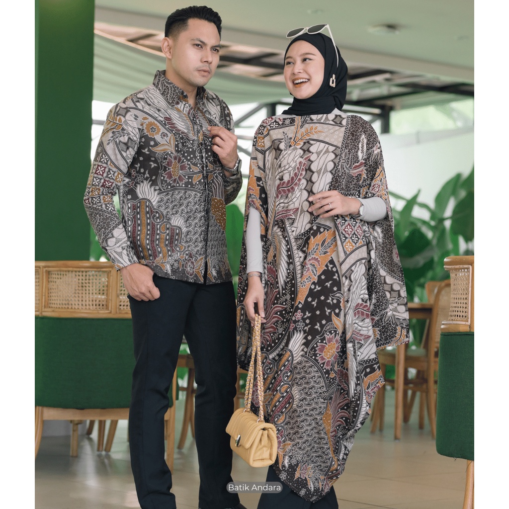Couple Batik Outfit Kondangan Set Kaftan Paris CPL MY
