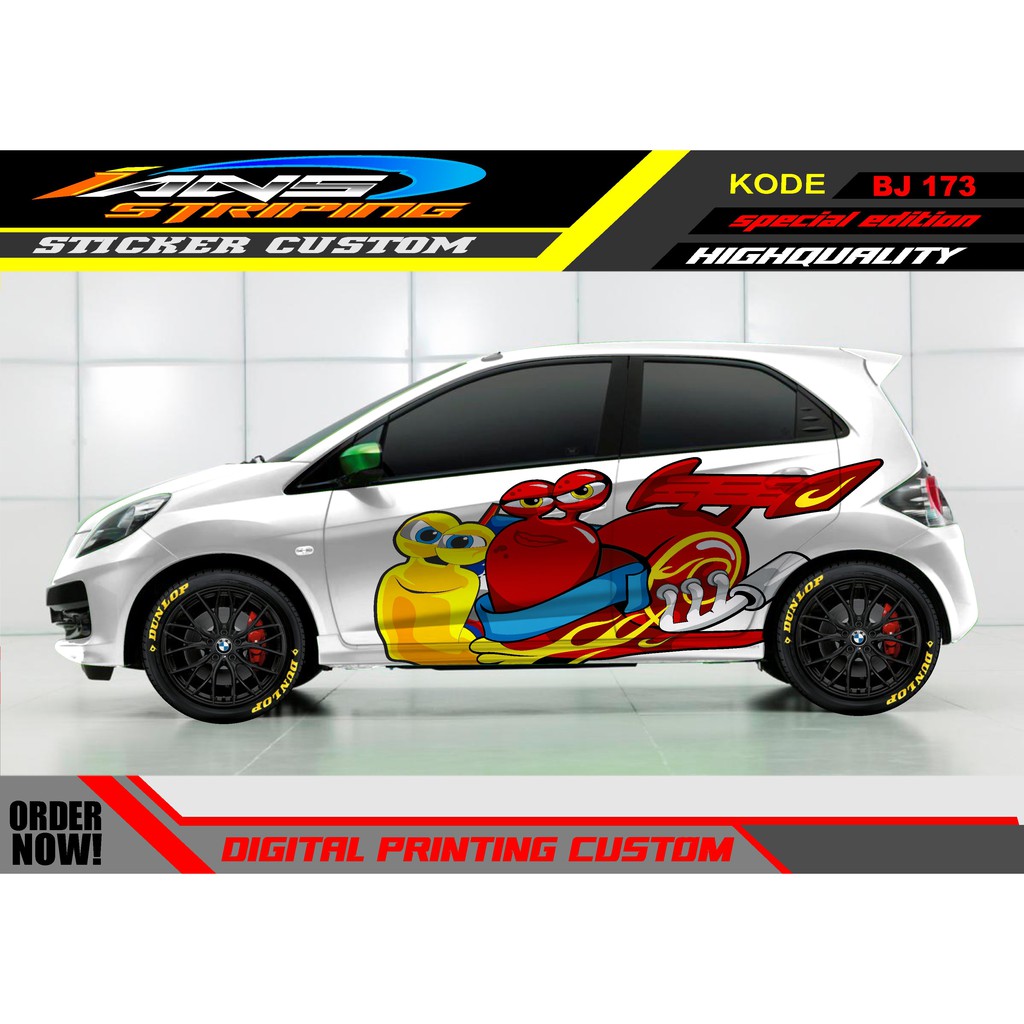 STICKER DECAL HONDA BRIO / STICKER HONDA JAZZ / STICKER DECAL MOBIL JAZZ / DECAL STICKER MOBIL HONDA