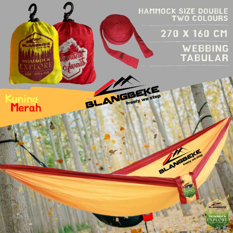 Hammock DOUBLE - HAMMOCK SINGLE traveling include webbing